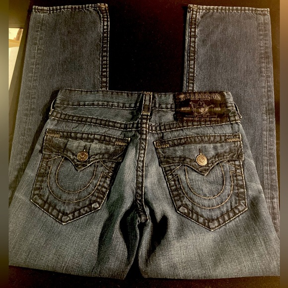 SOLD! True Religion 🇺🇸 Ricky Super T Rare Black Retail Patch size 32x34 EUC - Picture 2 of 11